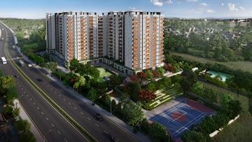 Assetz Soho & Sky Apartment in North Bangalore ariel view