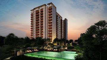 Assetz Soho & Sky Apartment in North Bangalore night view