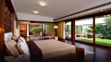 Total Environment In That Quiet Earth Apartments & villa in Off Hennur Road Bangalore Garden view from master bedroom