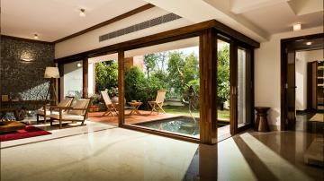 Total Environment The Magic Faraway Tree Apartments In Kanakapura Road Bangalore living room with garden view