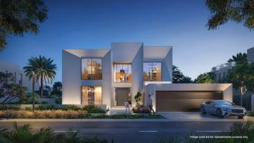 Expansive car parking area at Emaar Mirage At The Oasis, featuring meticulously designed spaces