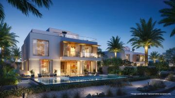 Expansive car parking area at Emaar Mirage At The Oasis, featuring meticulously designed spaces